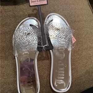 Juicy Couture Glittering Silver Sandals